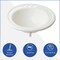 American Built Pro Sink lavatory 1875 in x 1875 in x 7 in Round Shape White Acrylic ABS 1800-2 P1 - alternate 3